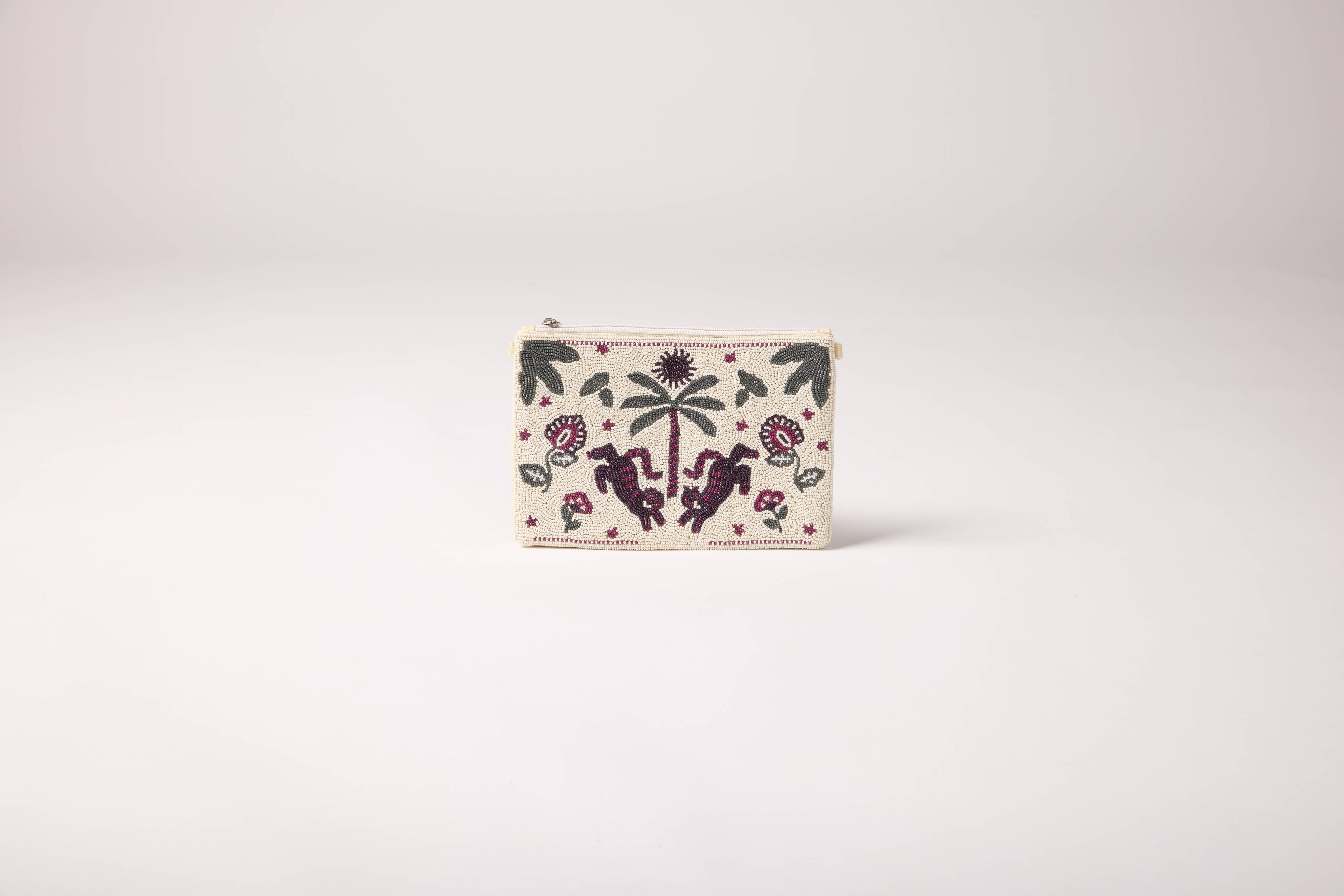 Palm Oasis Pouch - groen/roos