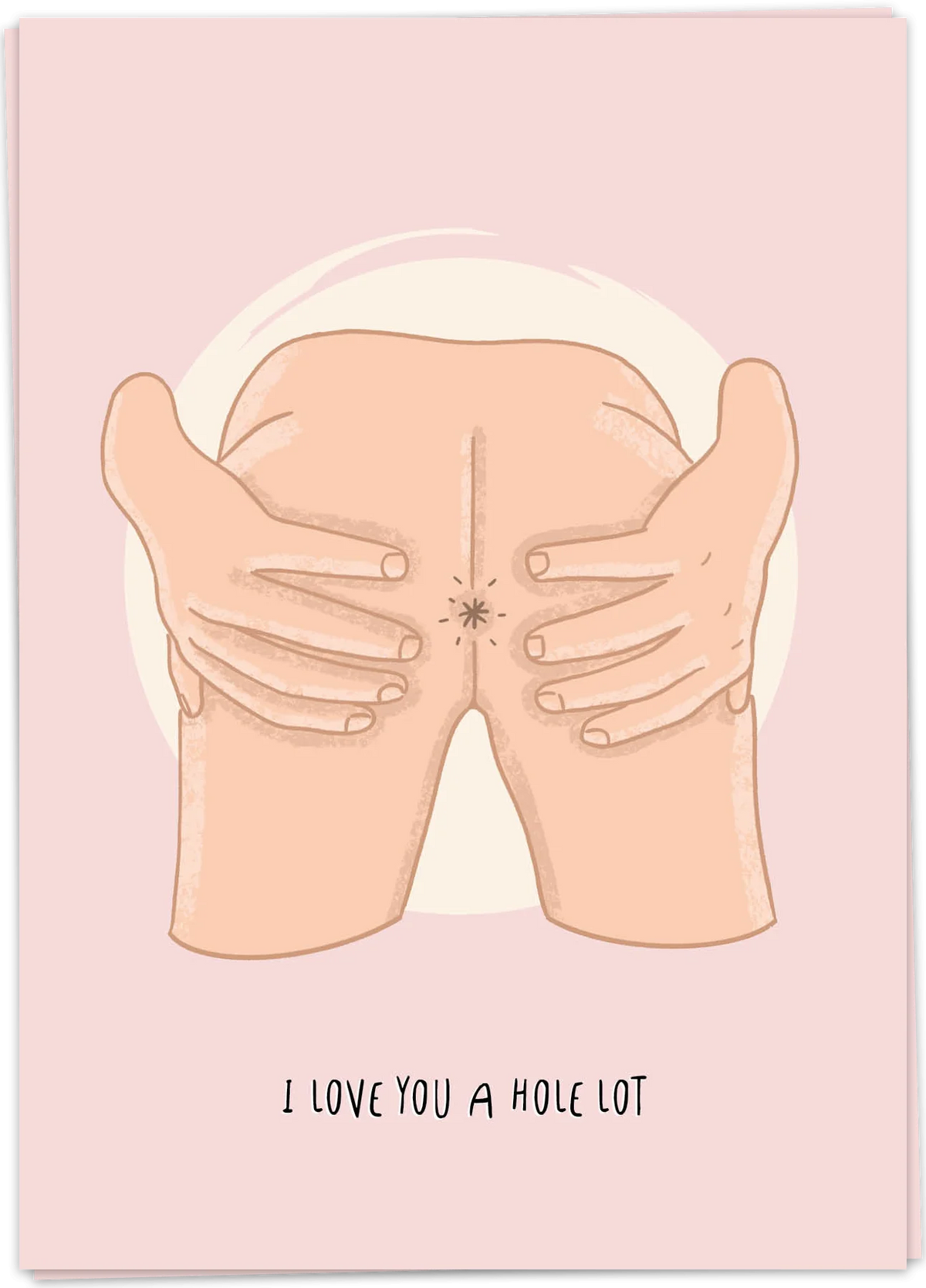 Wenskaart Hole lot love - white - Kaartblanche