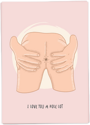 Wenskaart Hole lot love - white - Kaartblanche
