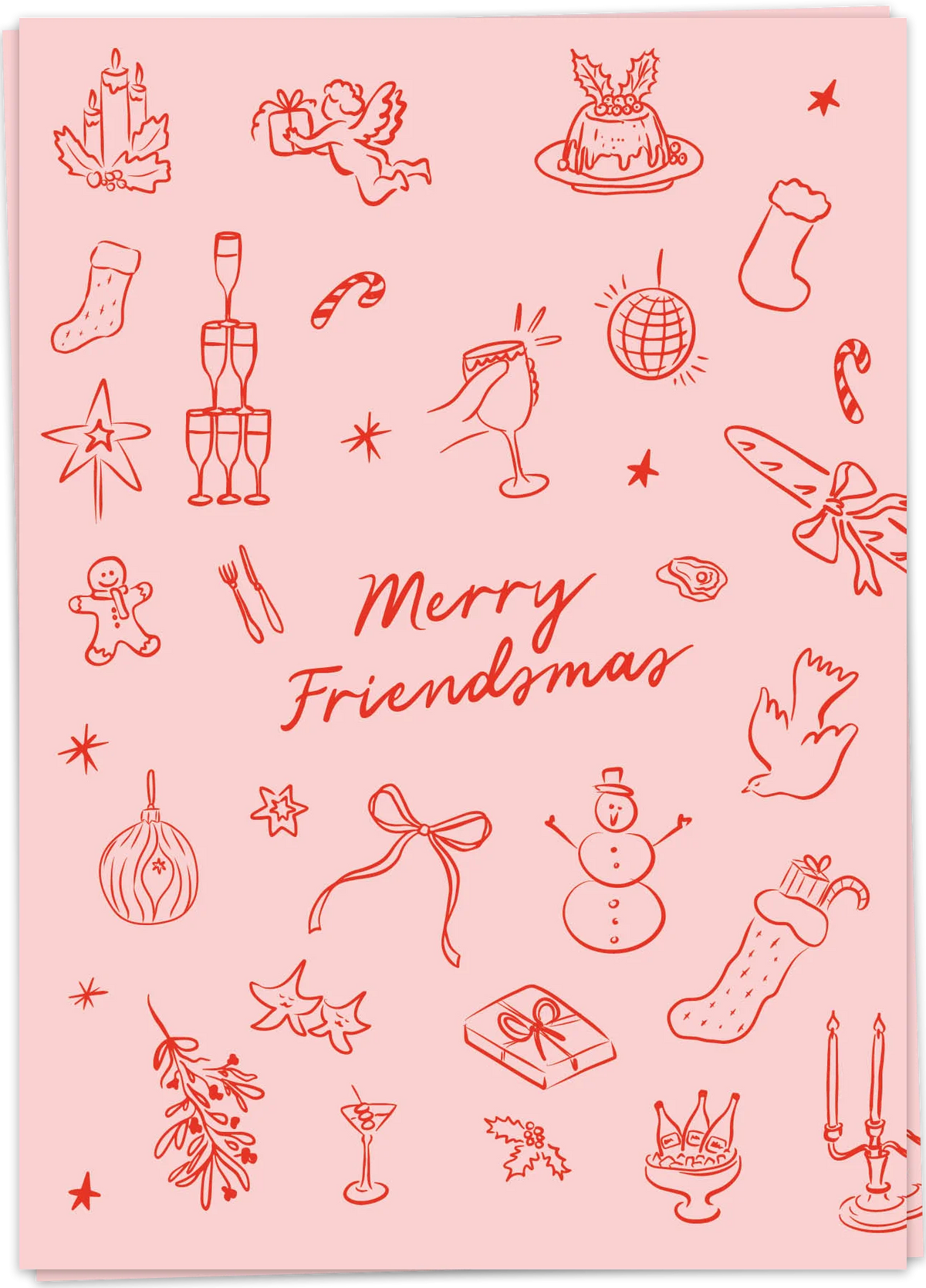 Wenskaart Merry Friendsmas - Kaartblanche
