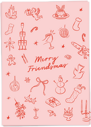 Wenskaart Merry Friendsmas - Kaartblanche
