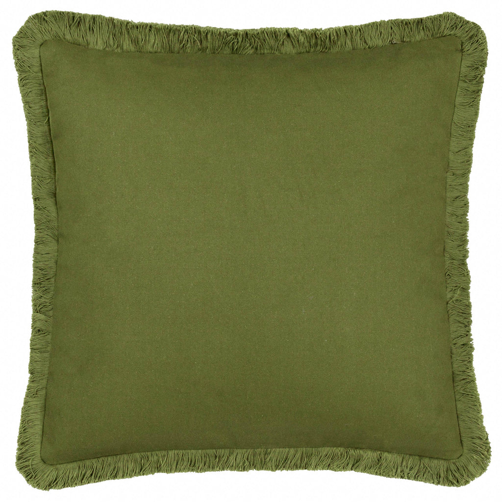 Palm Geborduurd Kussen Groen