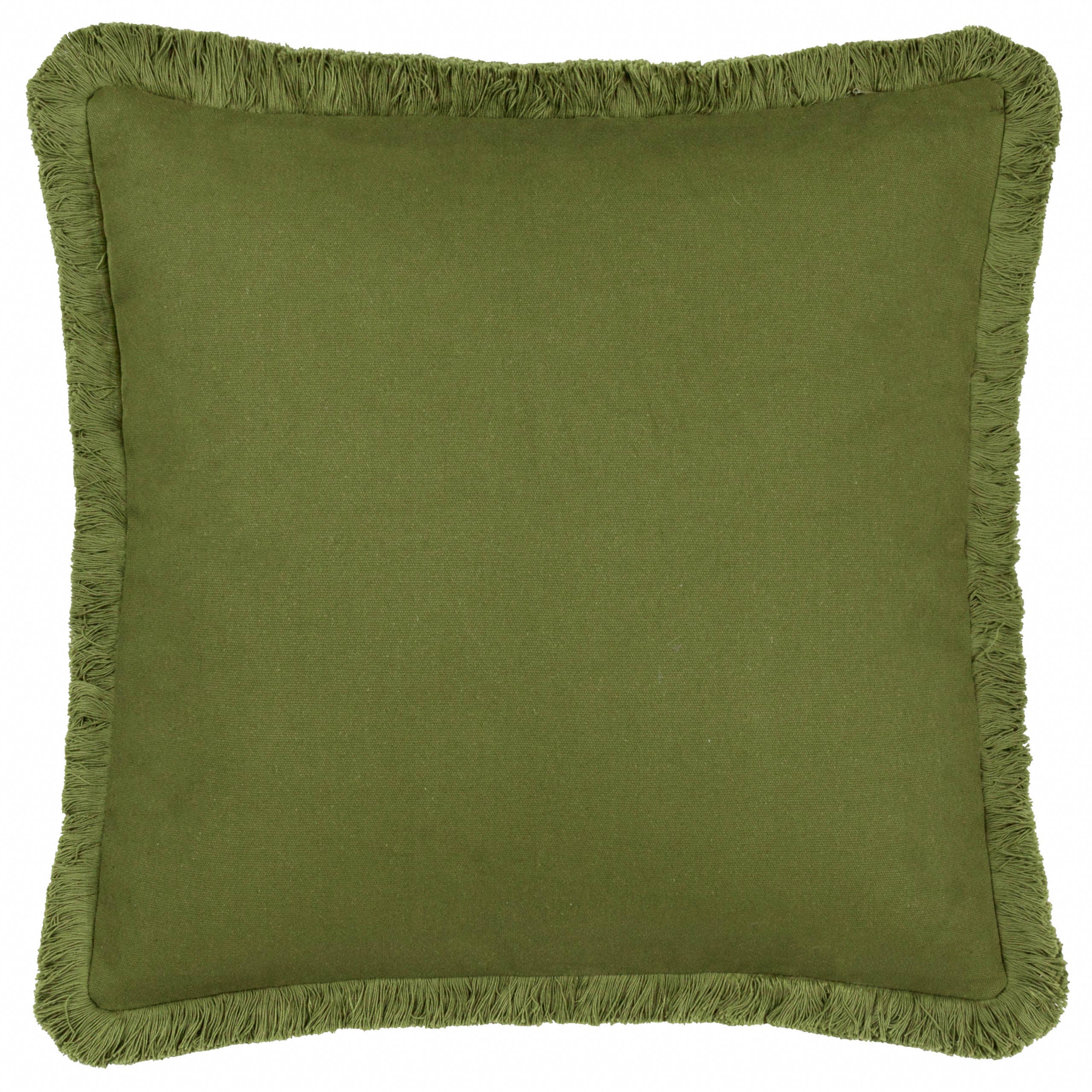 Palm Geborduurd Kussen Groen