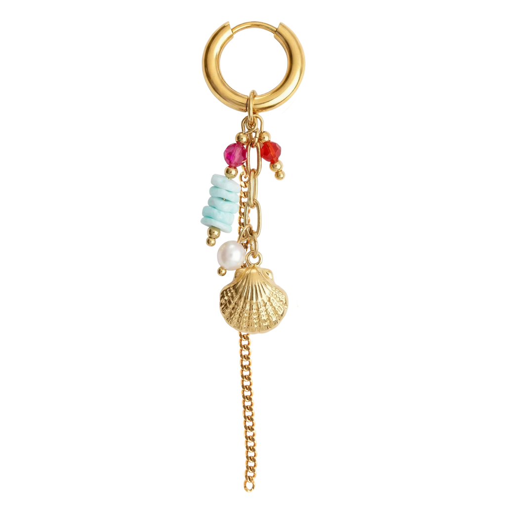 Island Sunset Shell Drop oorbel