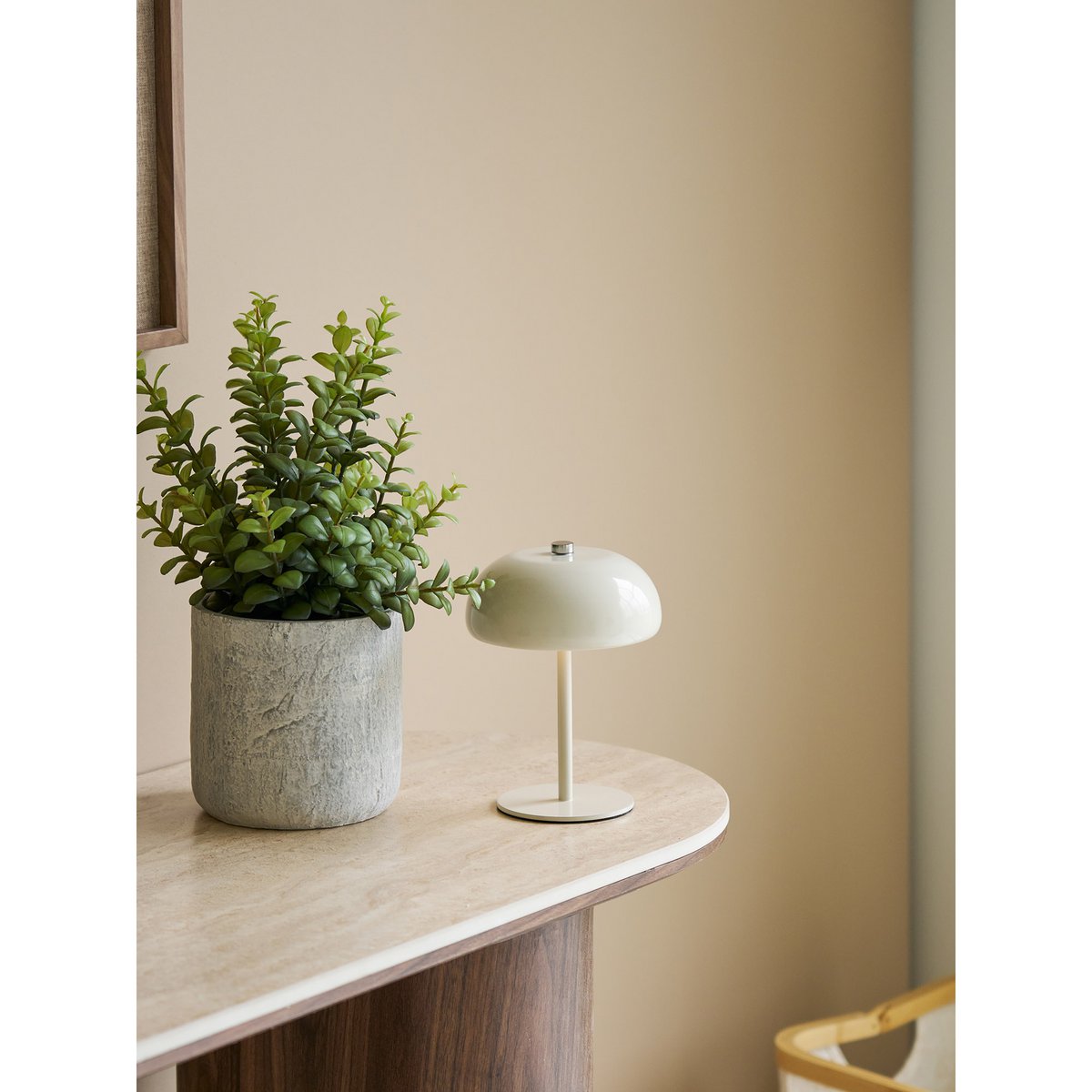 Margate Tafellamp oplaadbaar beige ø13 cm