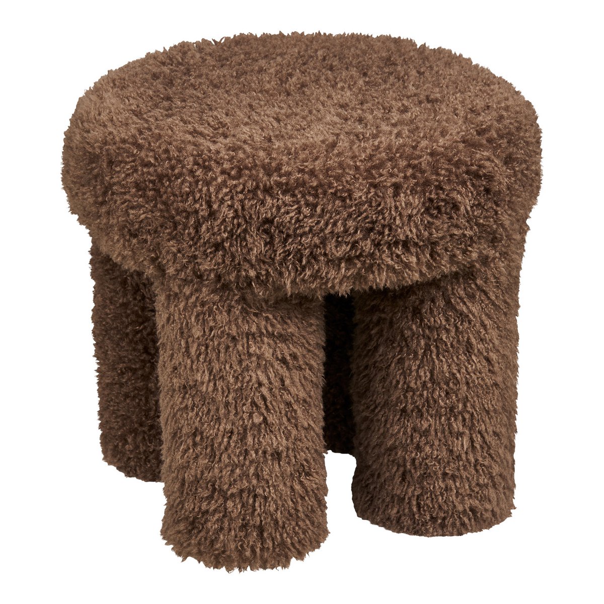 Poef Gisborne bruin ø42x38cm