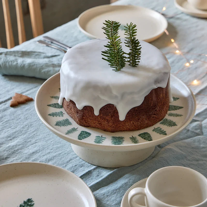 Handgemaakt taartplateau Pacifica/ Kerst