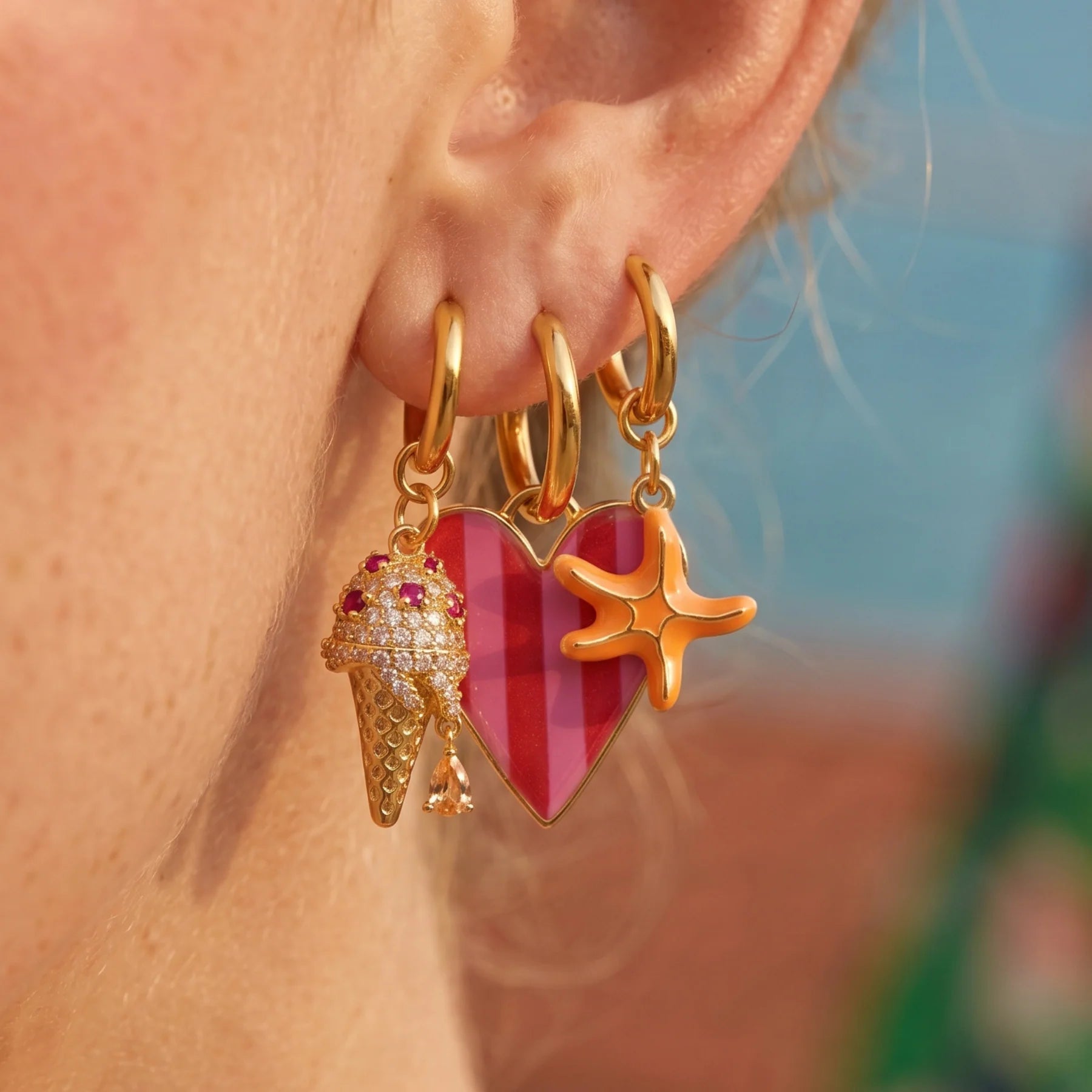 Disco Cone Earring