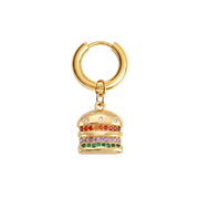Jeweled Cheeseburger Earring