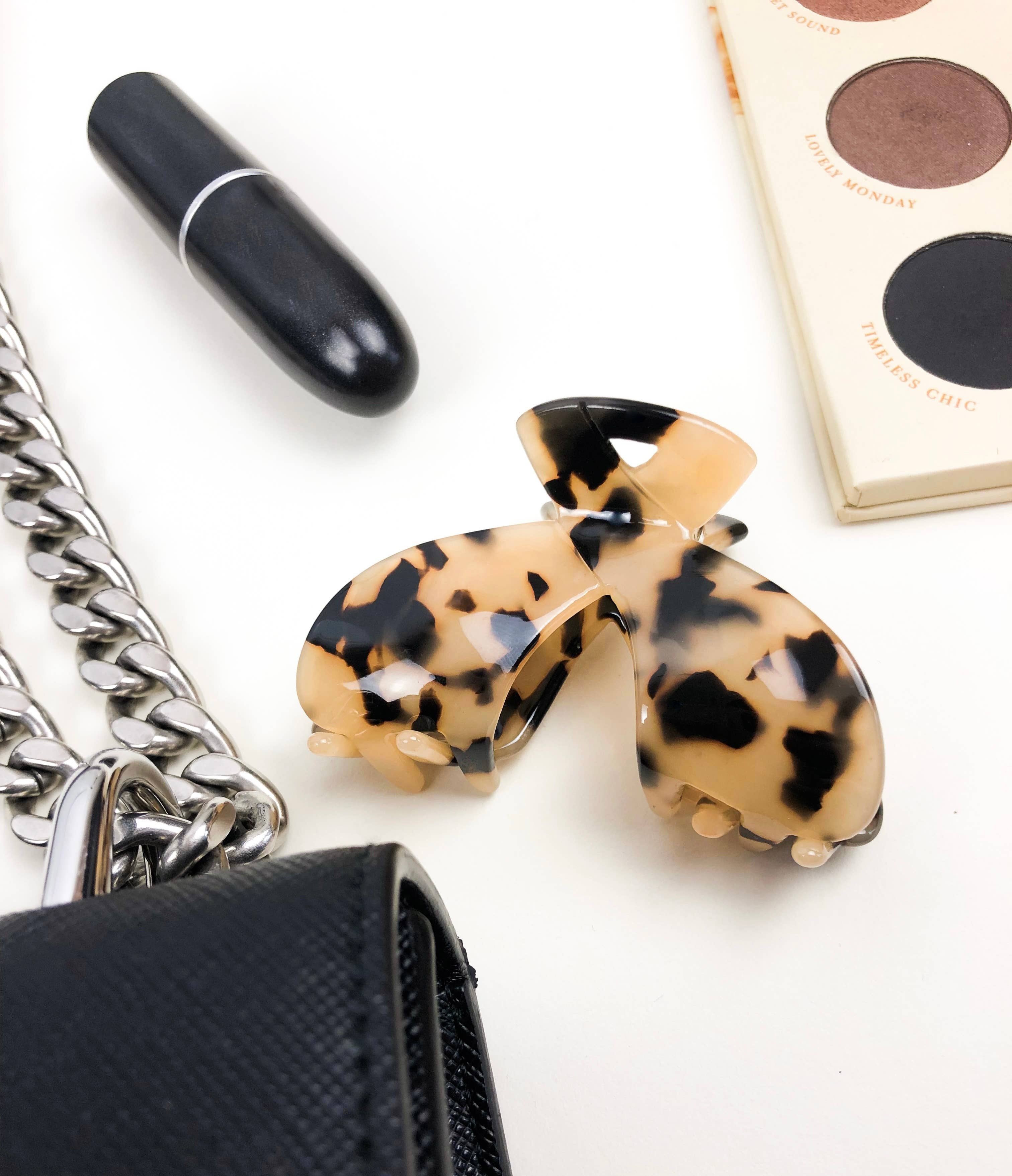 Sasstie Haarclip Arc met luipaardprint
