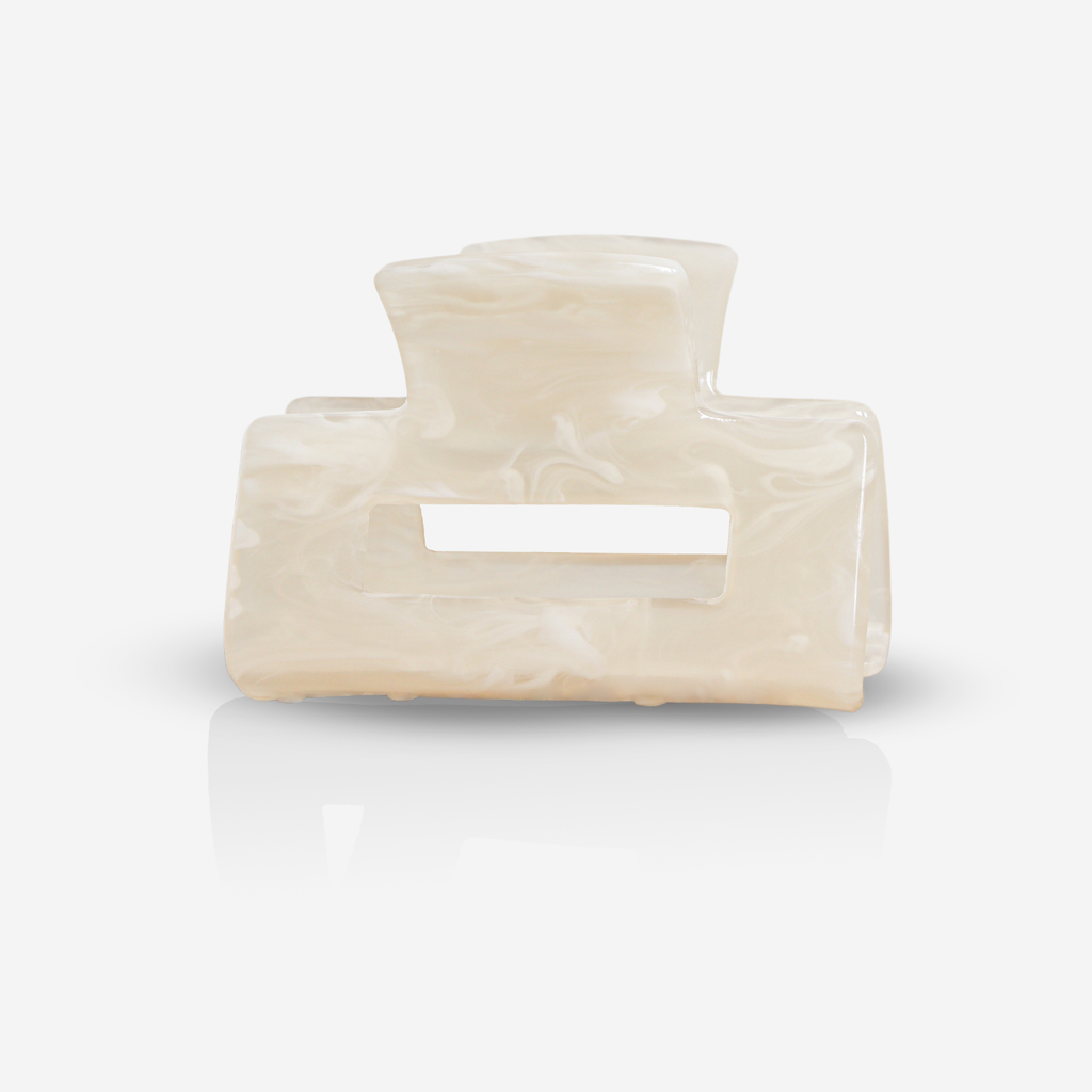 Sasstie haarclip - Quad wit zand