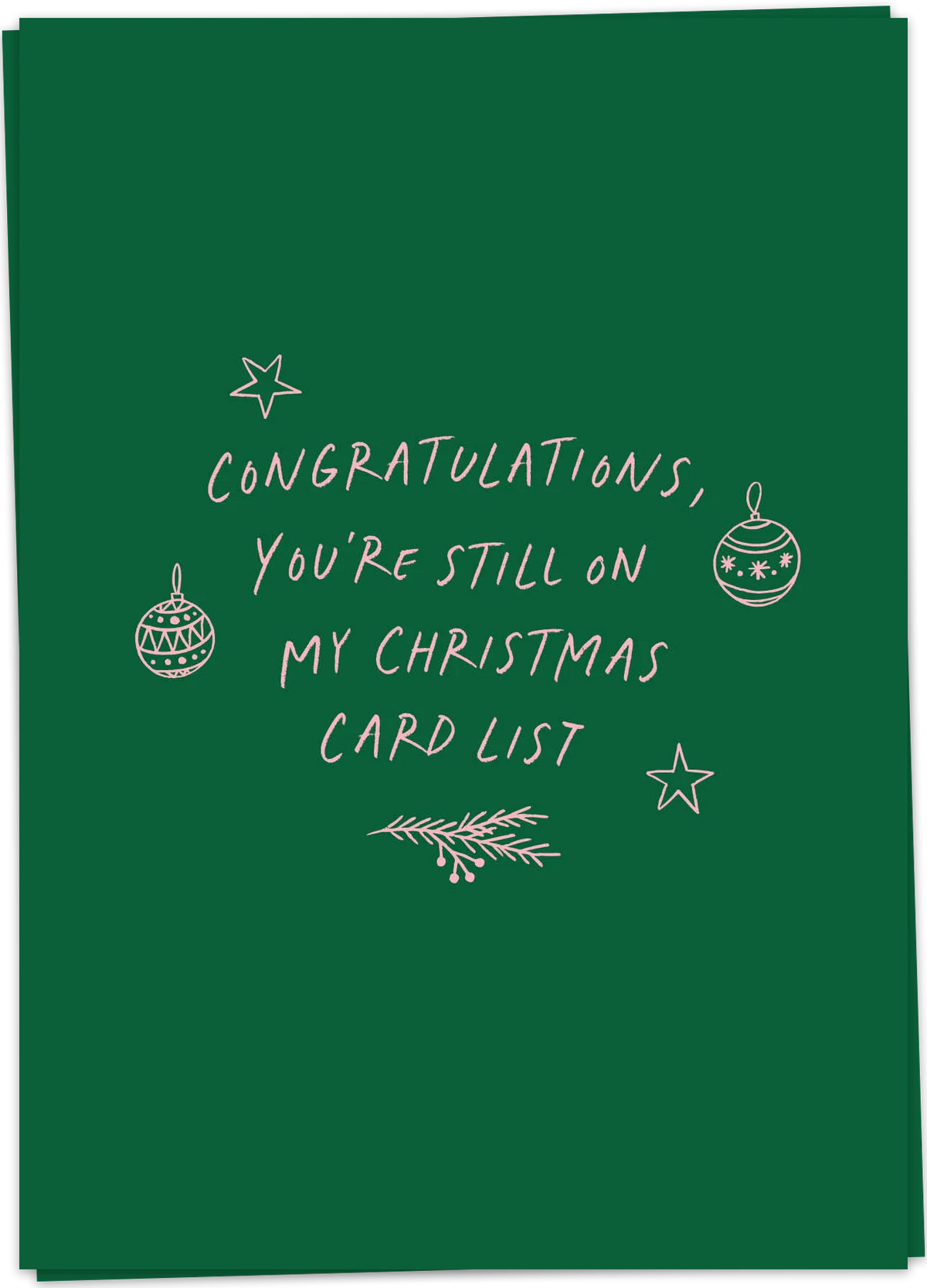 Wenskaart Christmas card list - Kaartblanche