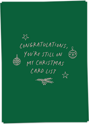 Wenskaart Christmas card list - Kaartblanche
