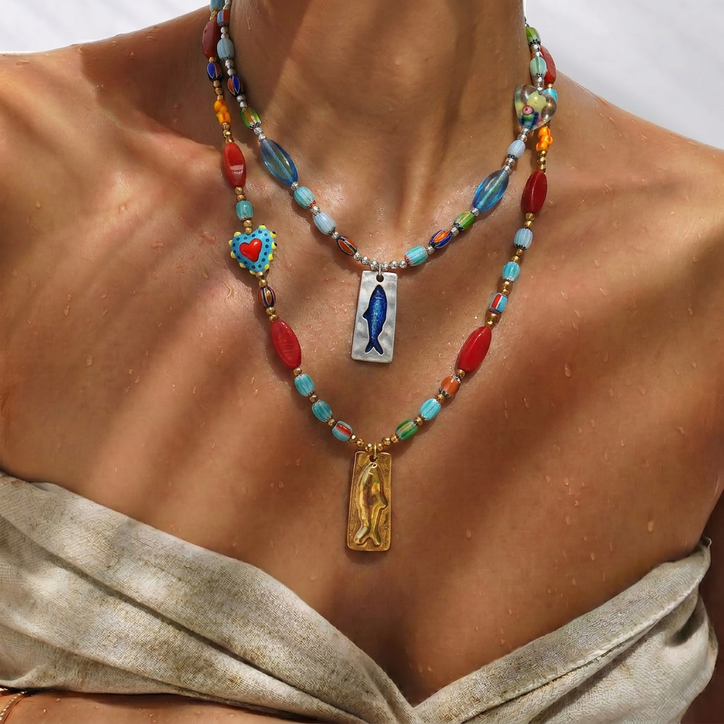 Kralenketting gold fish