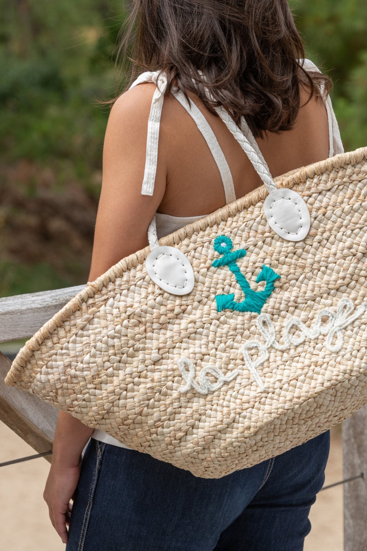 Geweven strandtas - J-Line