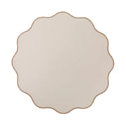placemat lederlook beige rond