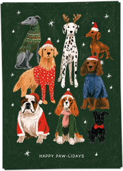 Wenskaart Happy paw-lidays - Kaartblanche