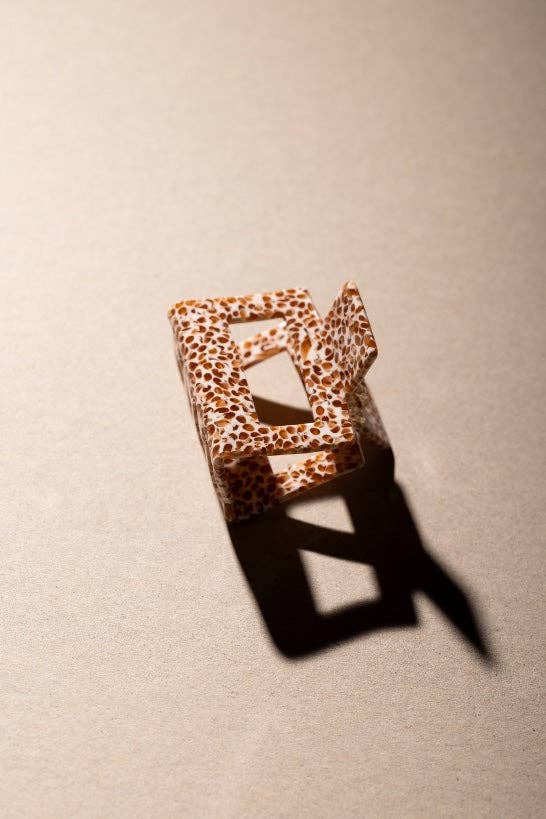 Sasstie haarclip -  Liberty brown dots