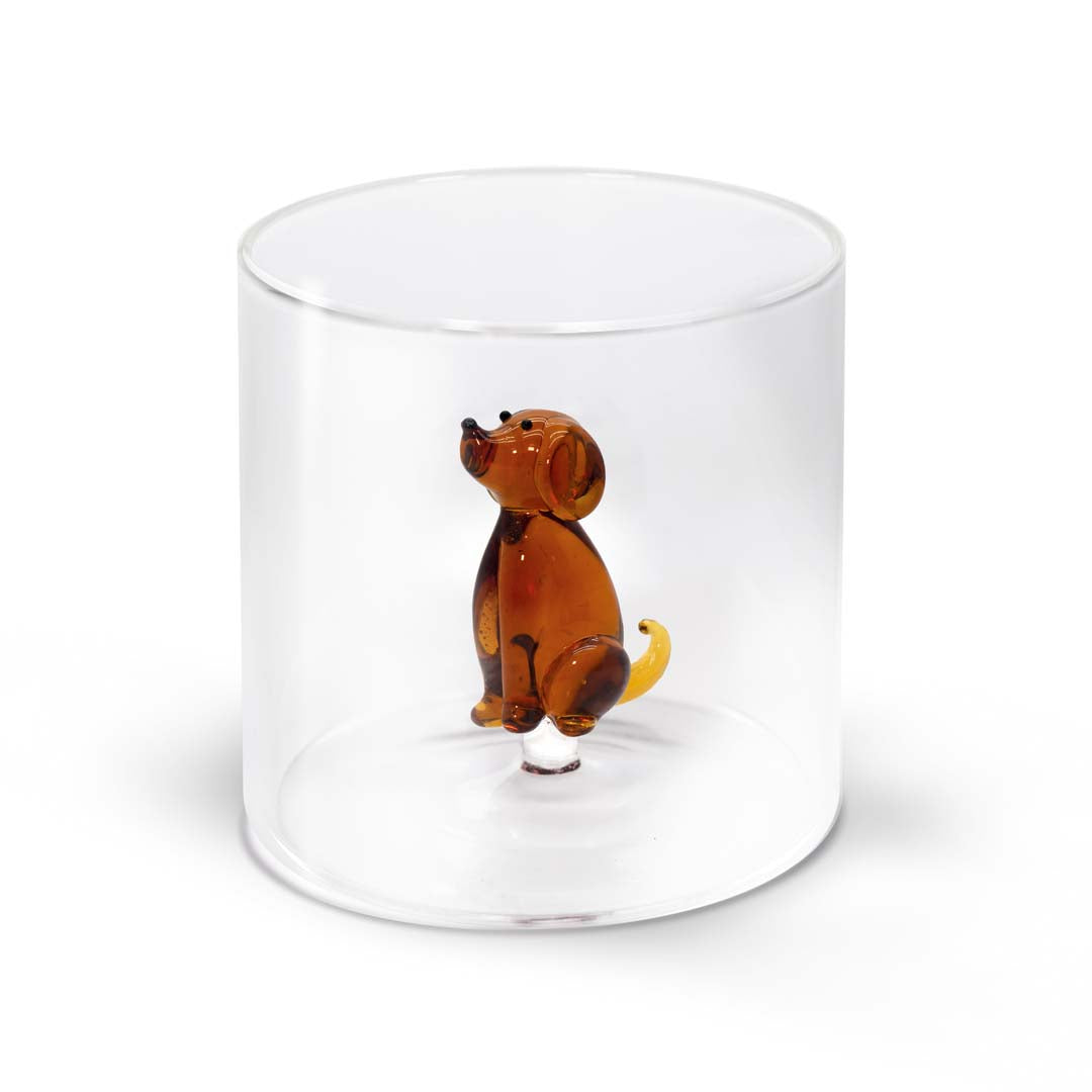 Glas beige hondje