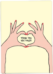 Wenskaart Thank you very much - Kaartblanche
