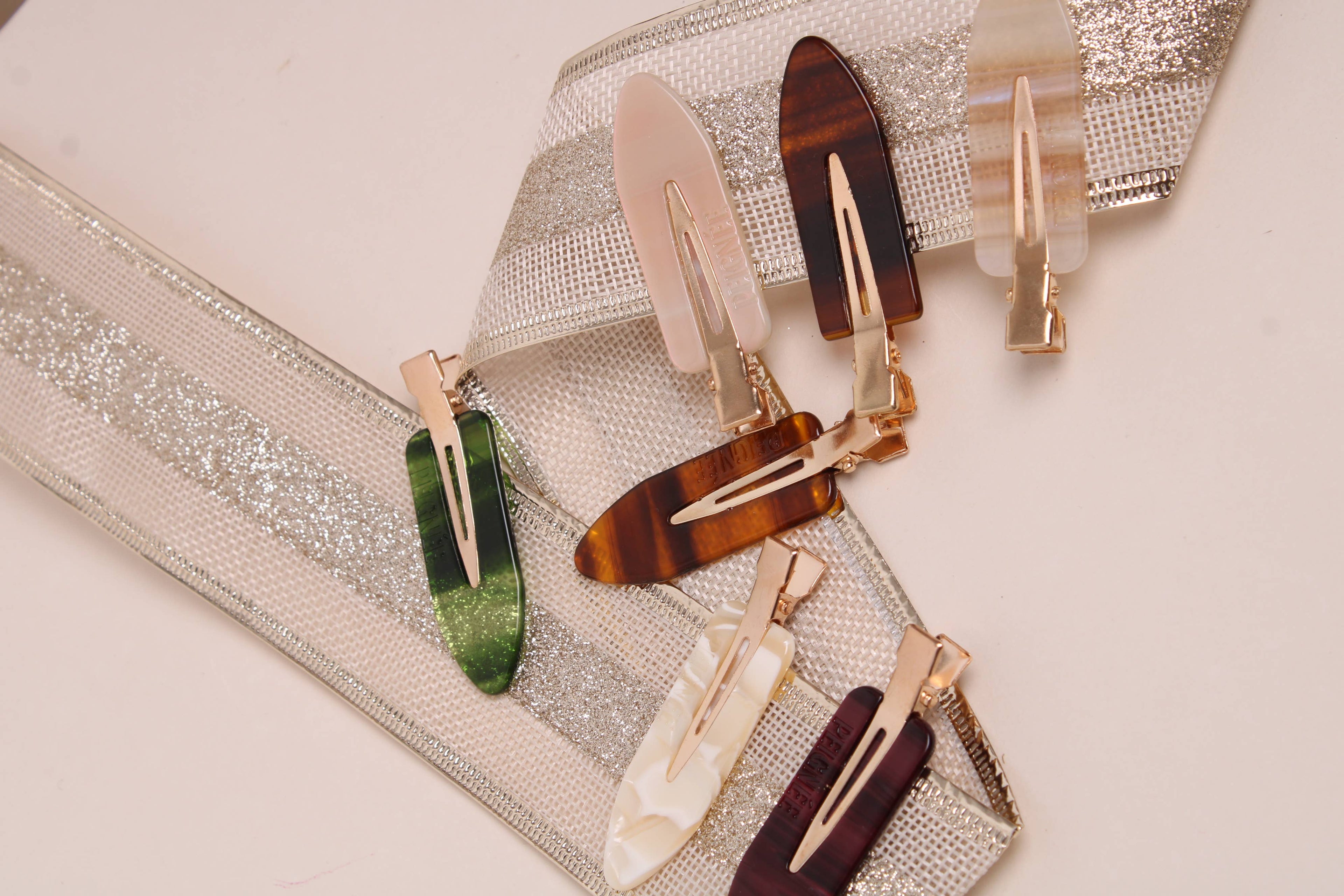 Ebène haarclipset (paar)