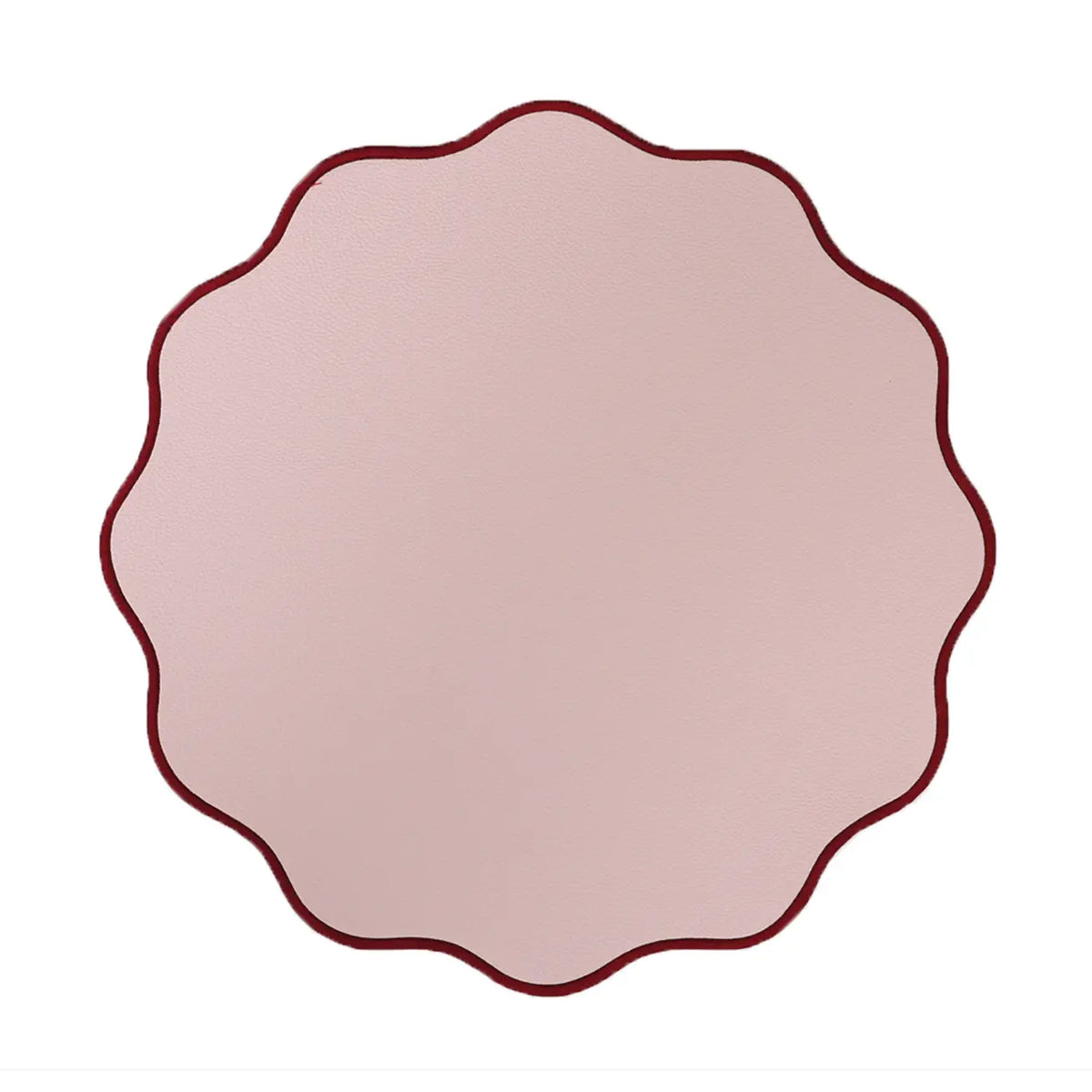 placemat lederlook rood rond