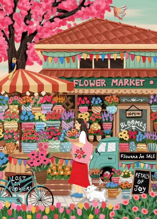 Puzzel 1500 Stukjes - Bloemenmarkt