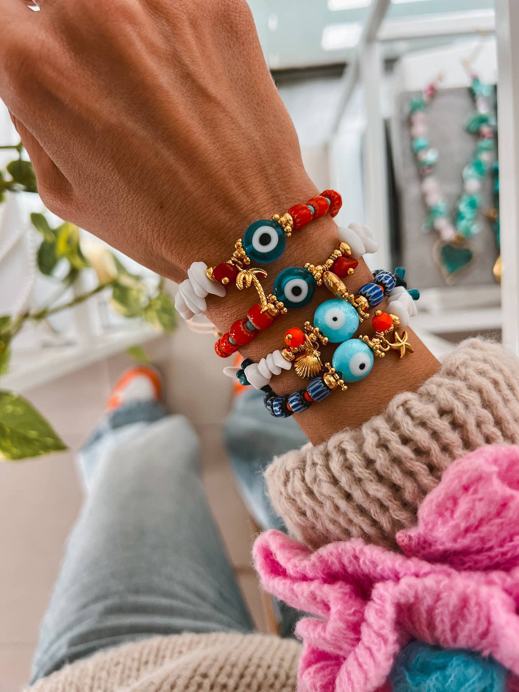 kralenarmband oog