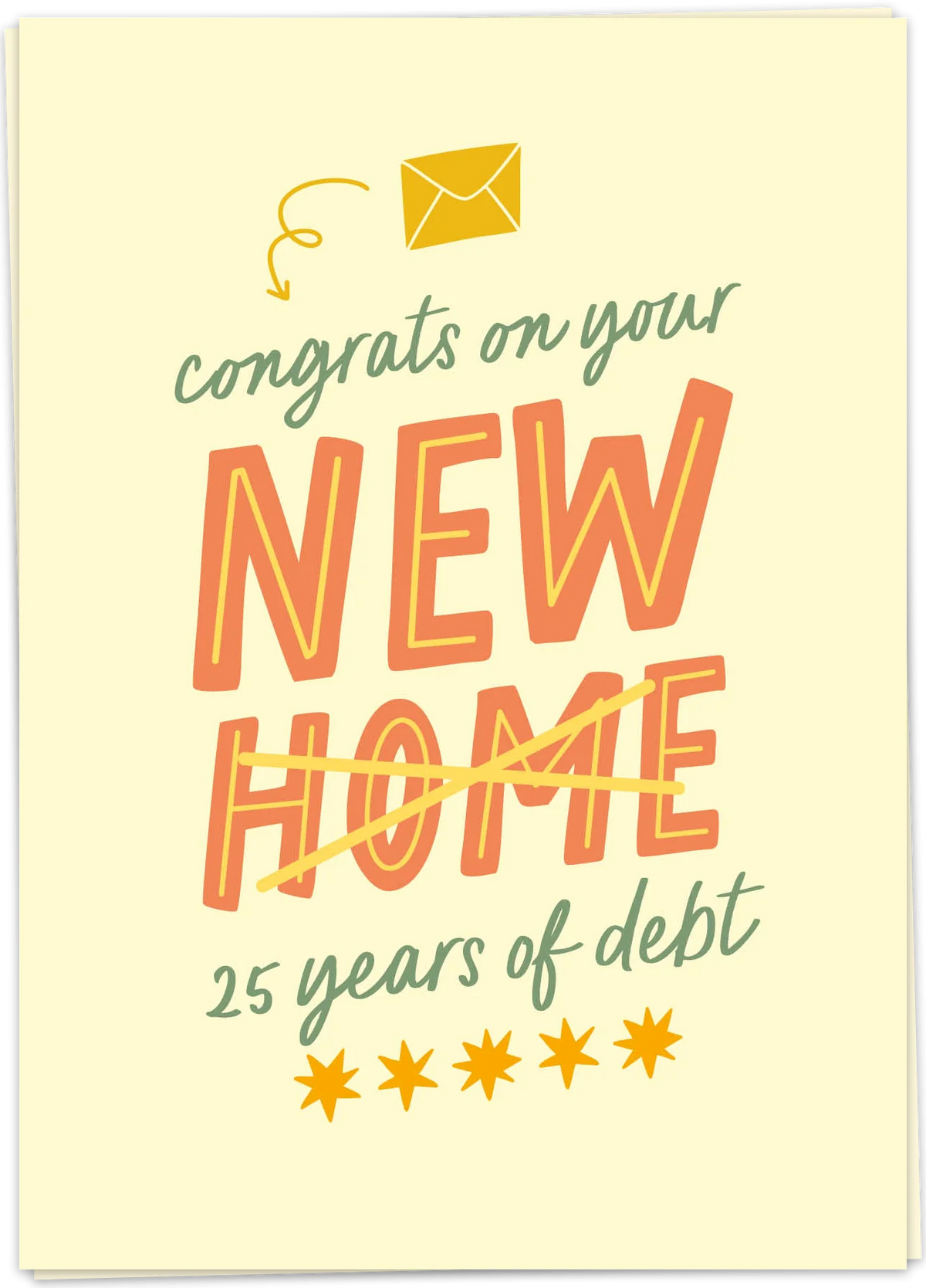 Wenskaart Home debt - Kaartblanche