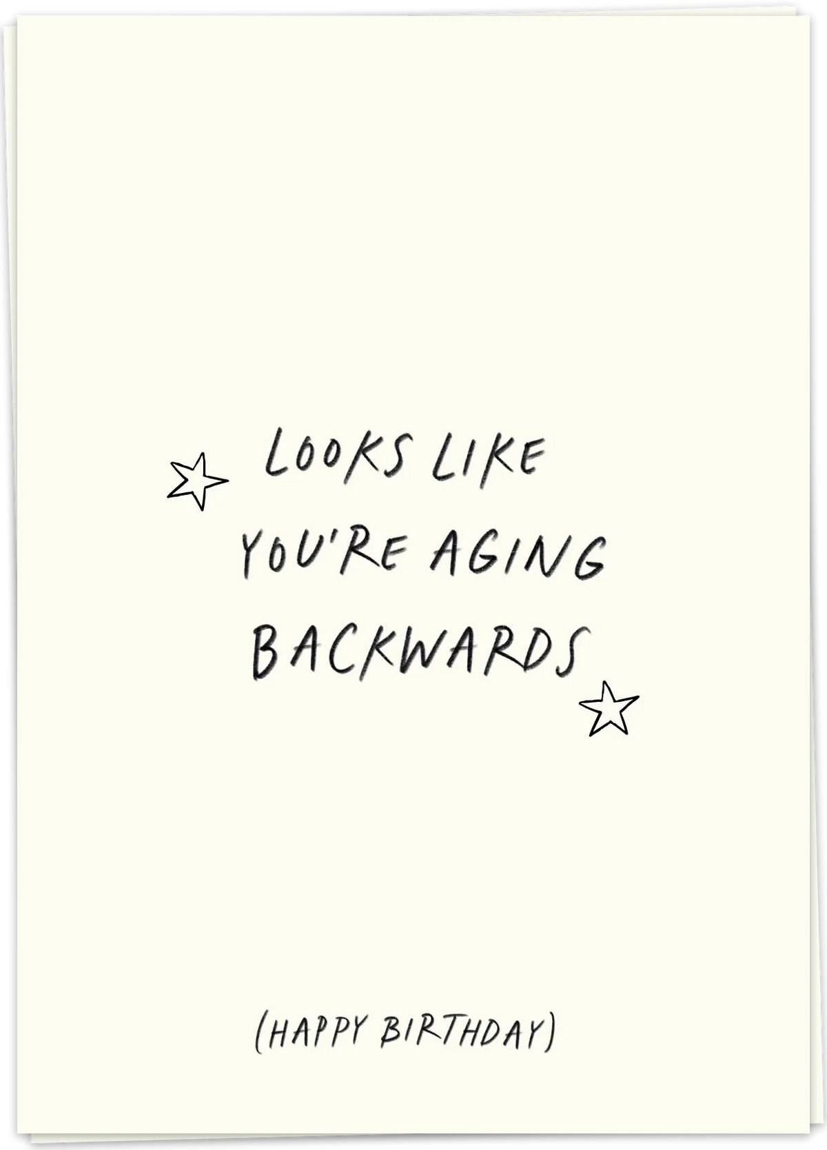 Wenskaart Aging backwards - Kaartblanche