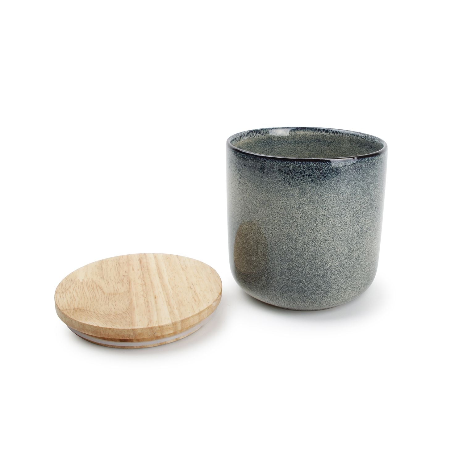 Salt & Pepper Voorraadpot 12xH12cm groen/blauw