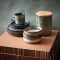 Salt & Pepper Voorraadpot 12xH15cm groen/blauw