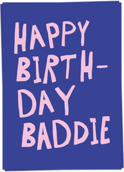 Wenskaart Birthday baddie - Kaartblanche
