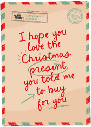 Wenskaart Xmas told me to buy - Kaartblanche