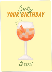 Wenskaart Spritz Birthday - Kaartblanche