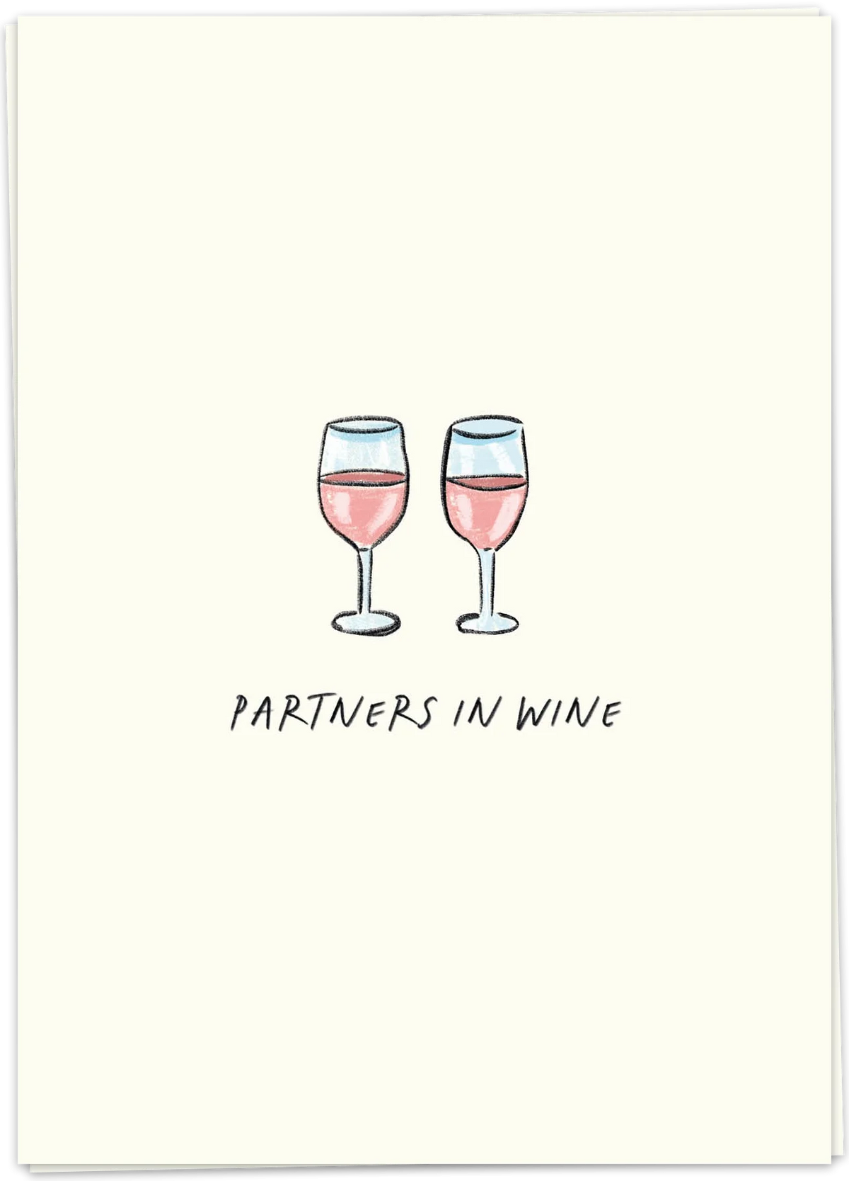 Wenskaart Partners in wine - Kaartblanche