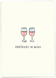 Wenskaart Partners in wine - Kaartblanche