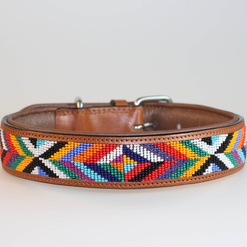 Handgemaakte Leren Halsband IHLATHI - Kay Line