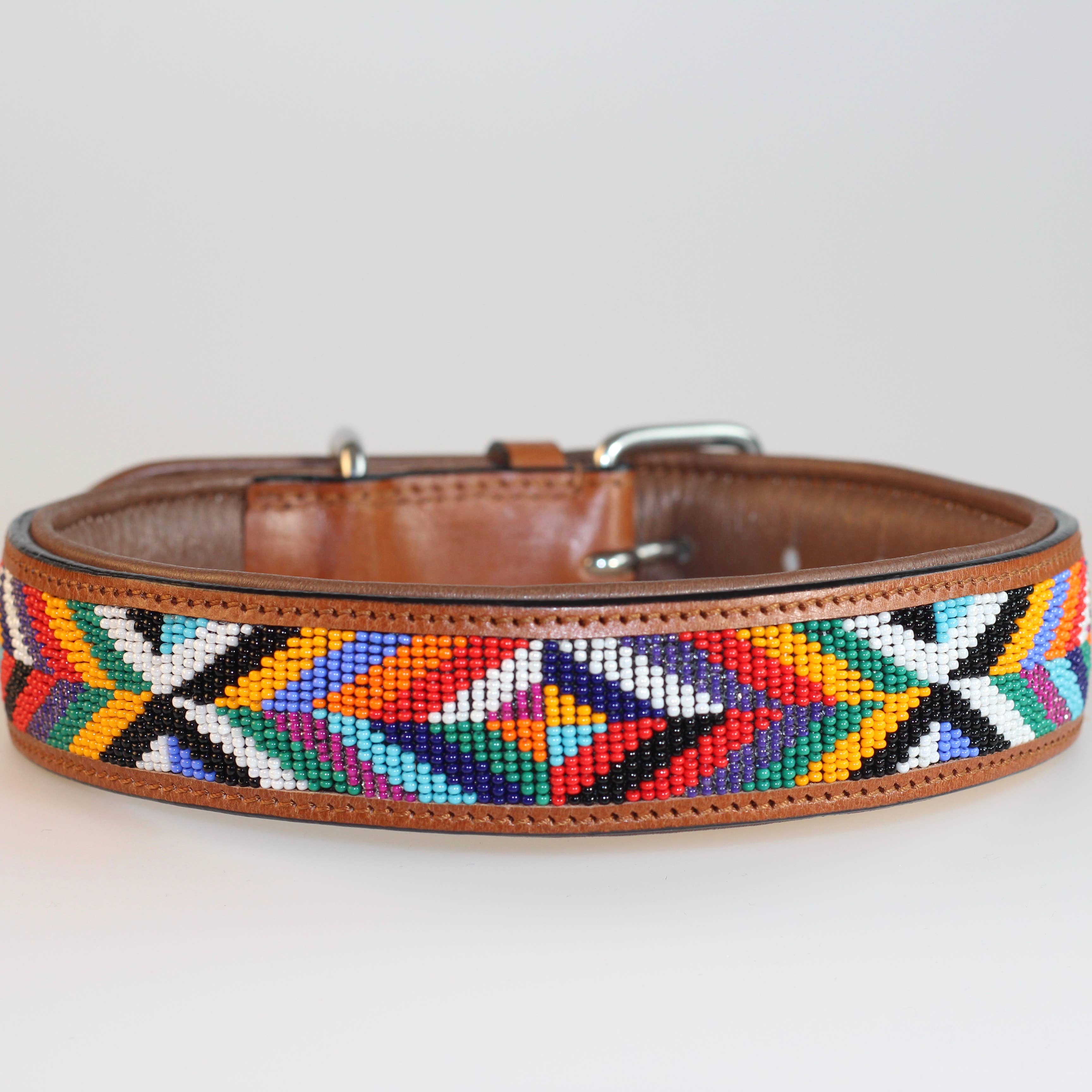Handgemaakte Leren Halsband IHLATHI - Kay Line