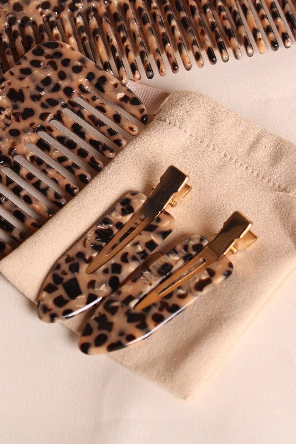 Leopard haarclips (set van 2)