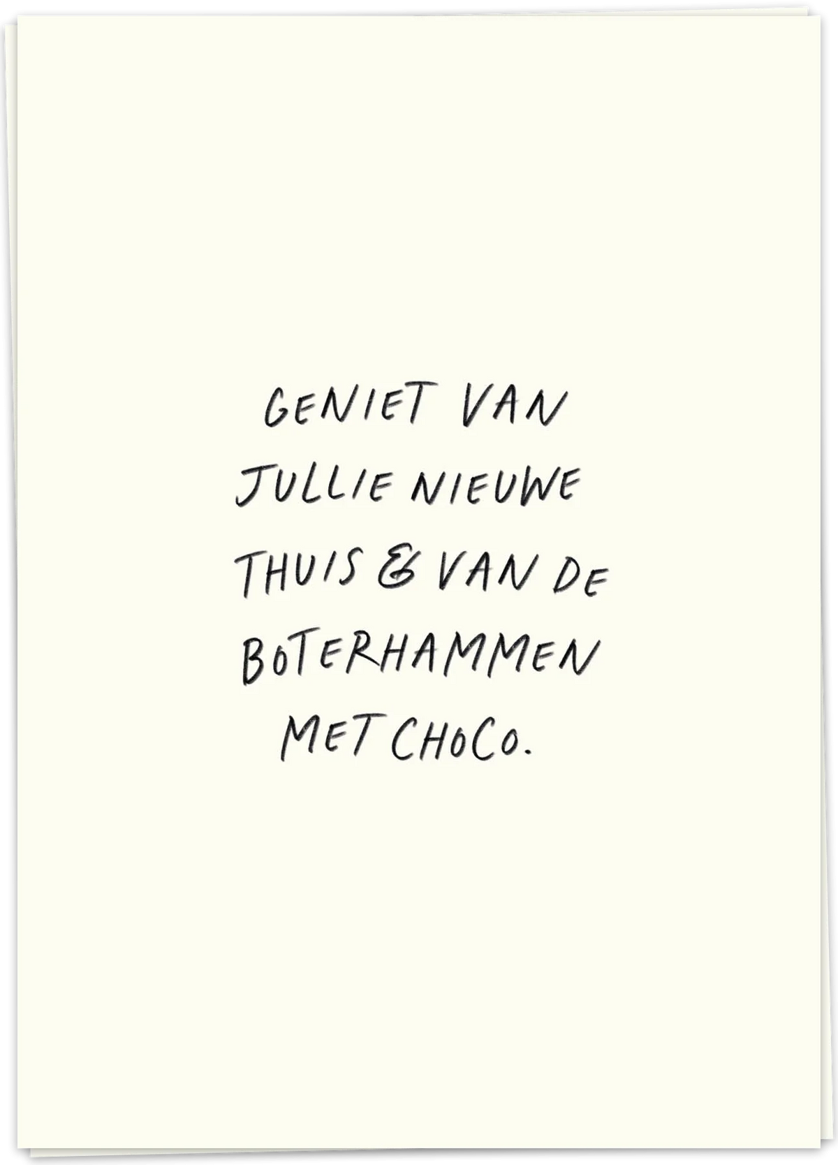 Wenskaart Boterhammen met choco - Kaartblanche