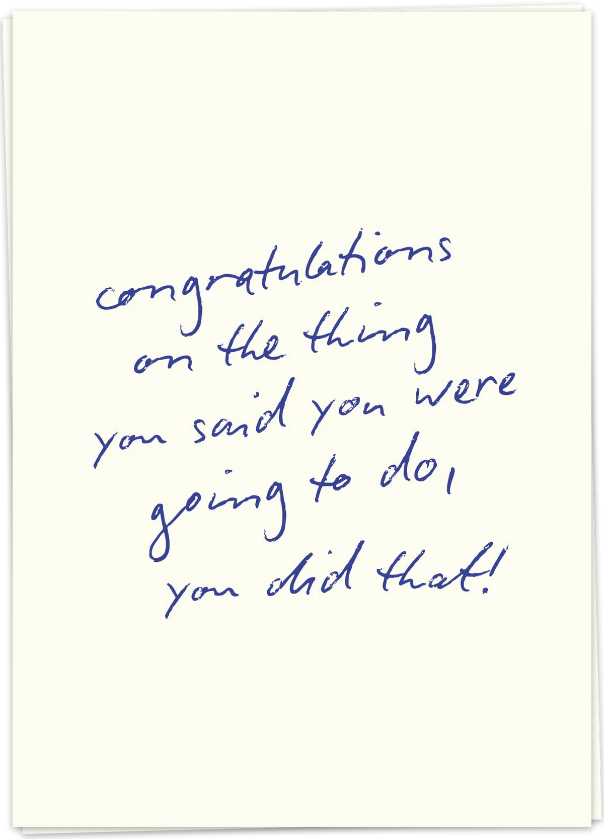 Wenskaart Congrats on the thing - Kaartblanche