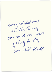 Wenskaart Congrats on the thing - Kaartblanche