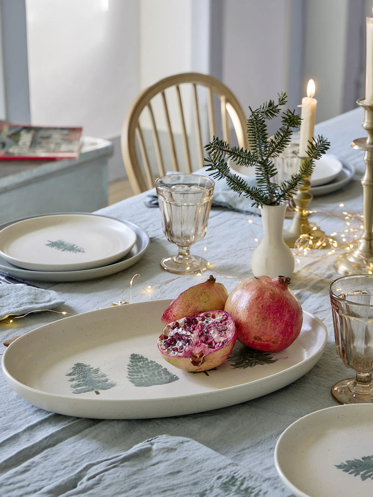 Handgemaakt serveerplateau Pacifica / Kerst