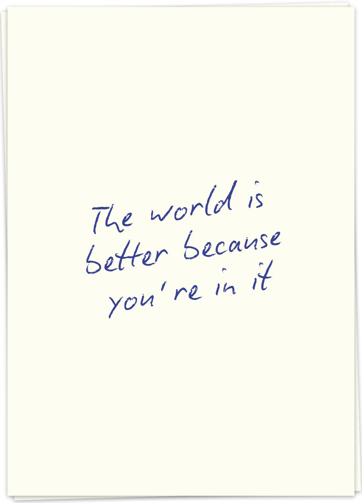 Wenskaart Better world - Kaartblanche