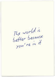 Wenskaart Better world - Kaartblanche