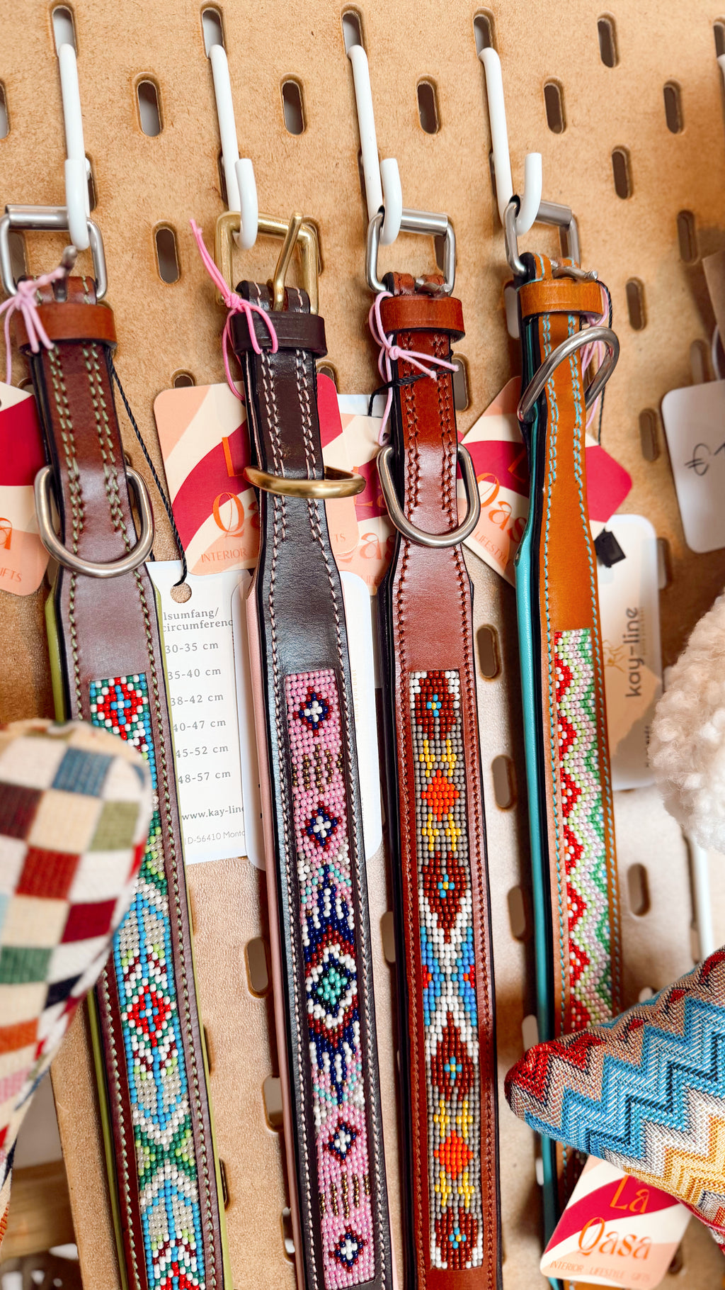 Handgemaakte Leren halsband Sandstorm - Kay Line