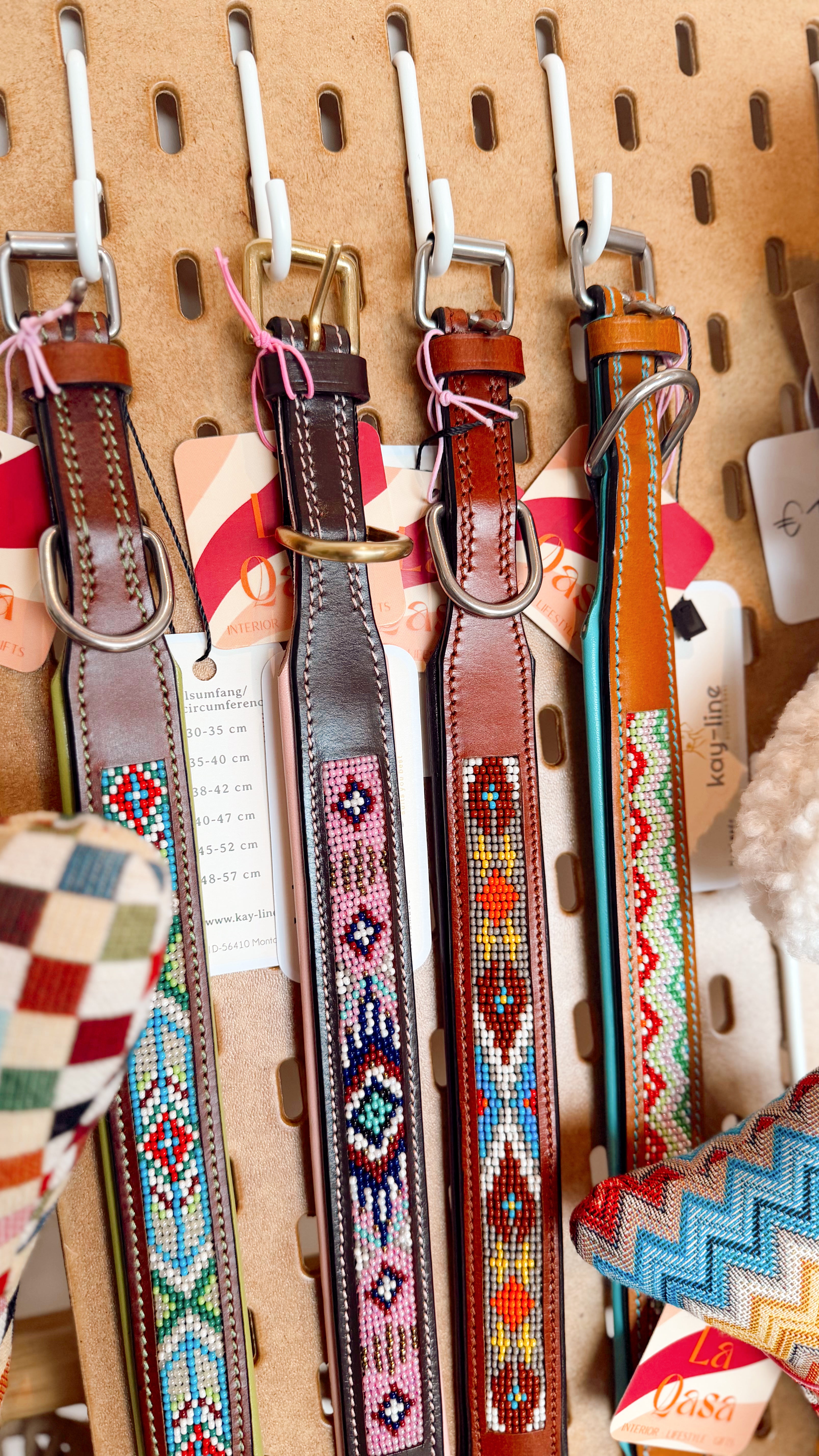 Handgemaakte Leren halsband Sandstorm - Kay Line