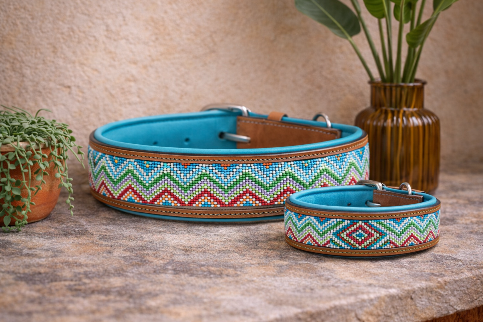 Handgemaakte halsband ZIC ZAC - Kay Line