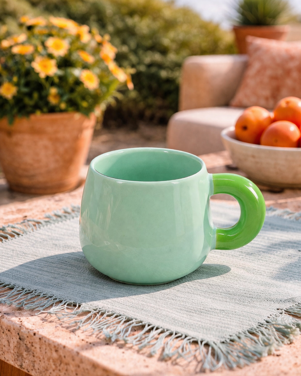 Koffietas 47cl turquoise Coco